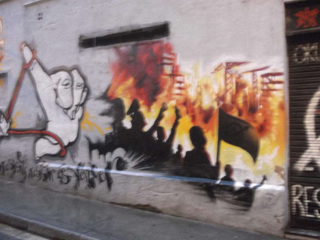 Political graffiti in Barcelona