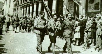Partisans parade in Milan following the Liberation, 1945 