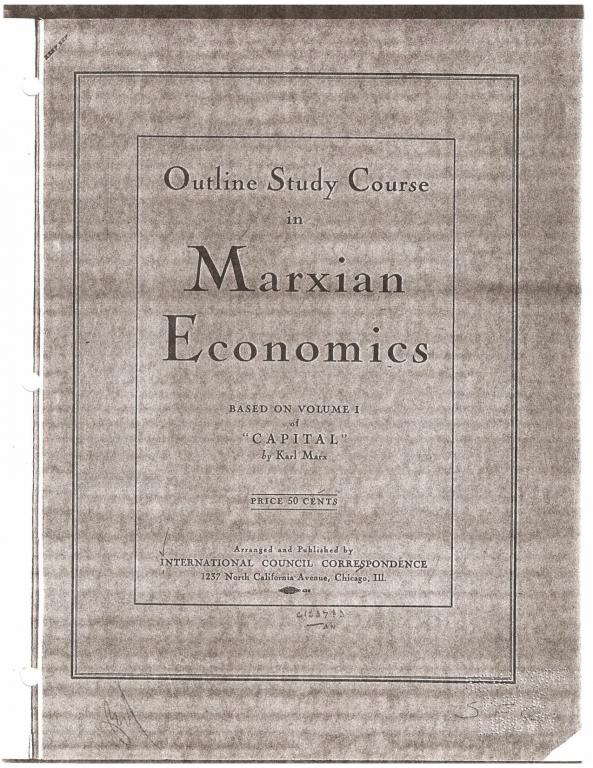 essay on marxian economics