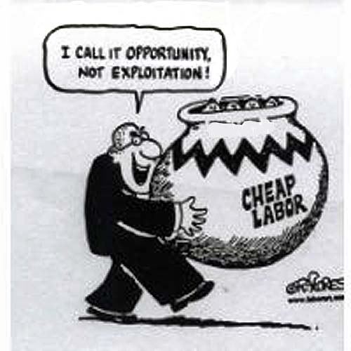 Image result for Exploitation of labour